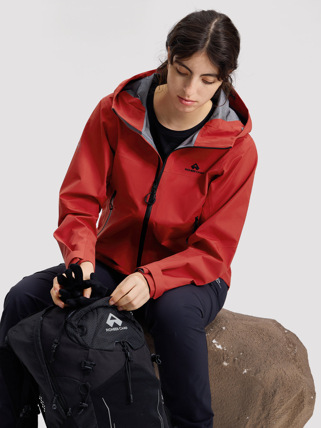 Red Ego Women's 3-Layer Waterproof Hardshell Jacket PIONEER CAMP
