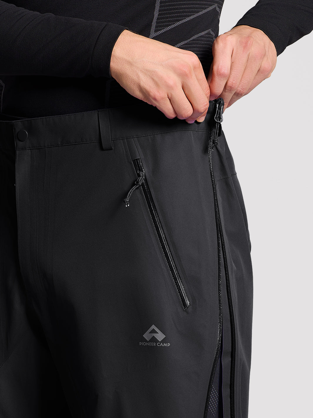 Men's eVent® 3-Layer Waterproof Hardshell Pants with Full Side Zippers PIONEER CAMP