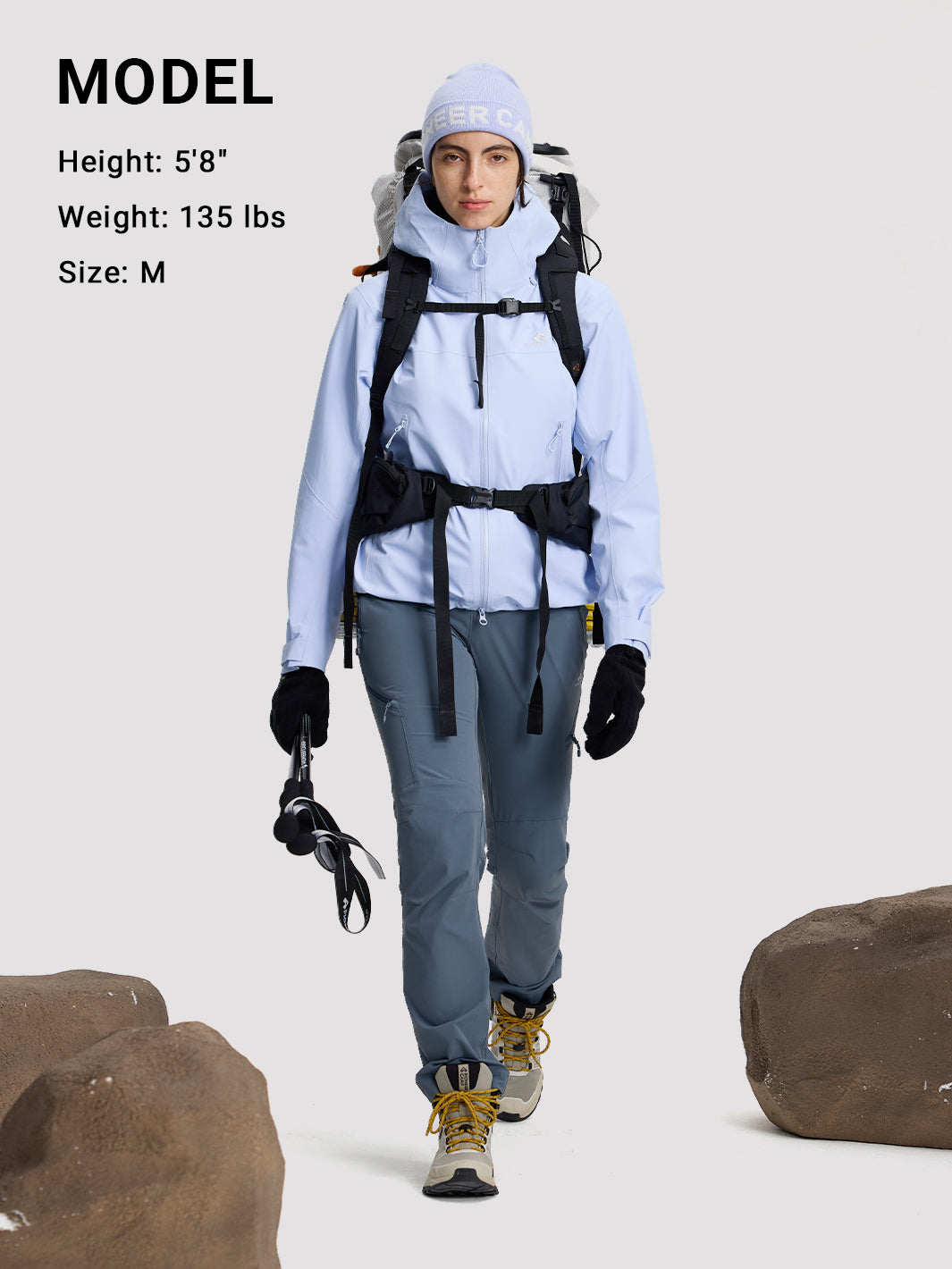 Red Ego Women's 3-Layer Waterproof Hardshell Jacket PIONEER CAMP