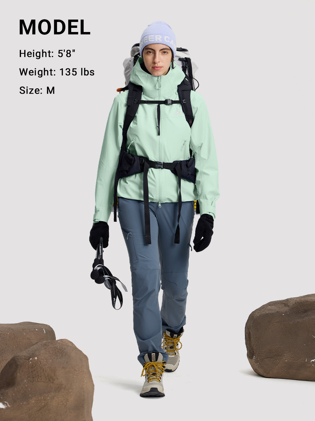 Red Ego Women's 3-Layer Waterproof Hardshell Jacket PIONEER CAMP