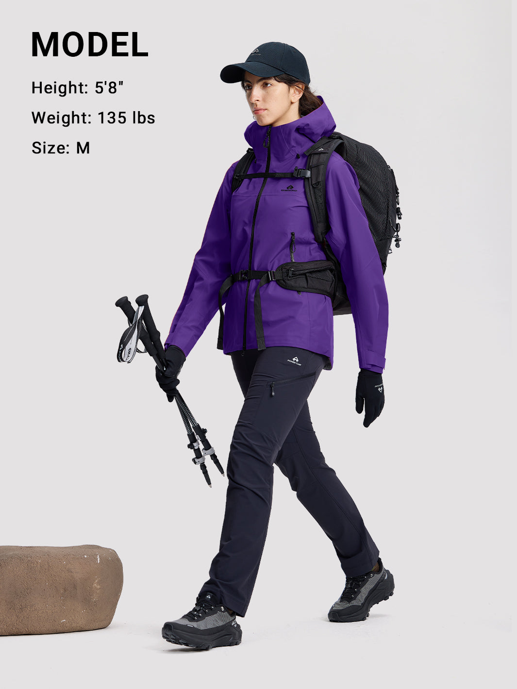 Red Ego Women's 3-Layer Waterproof Hardshell Jacket PIONEER CAMP