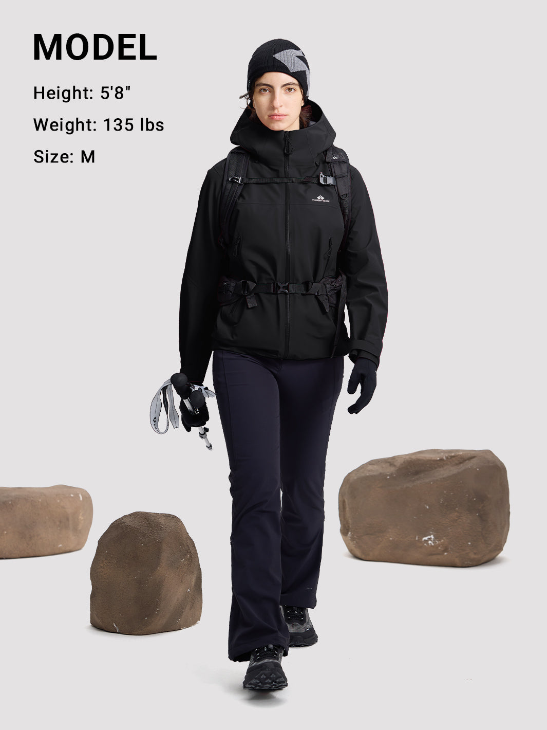 Red Ego Women's 3-Layer Waterproof Hardshell Jacket PIONEER CAMP