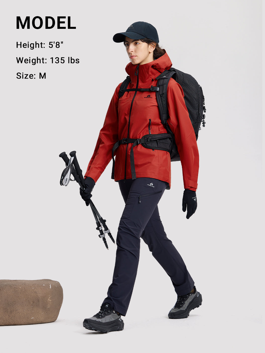 Red Ego Women's 3-Layer Waterproof Hardshell Jacket PIONEER CAMP