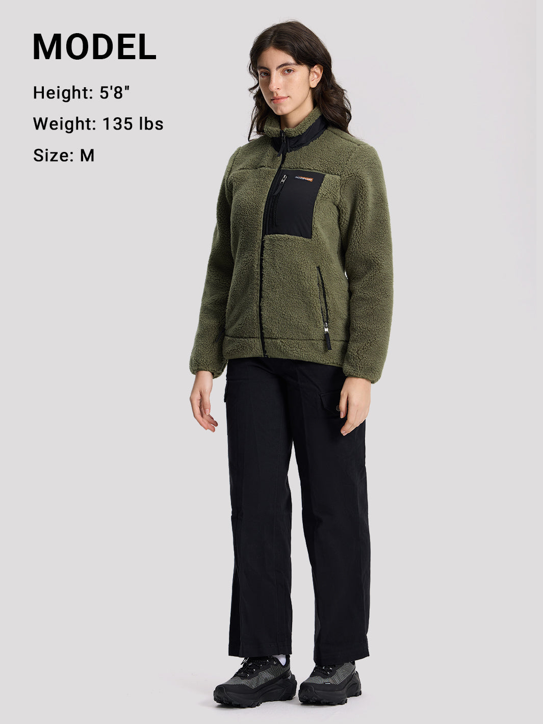 Women's Cozy Sherpa Fleece Jacket PIONEER CAMP