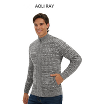 AOLI RAY Men's Cardigan Sweater