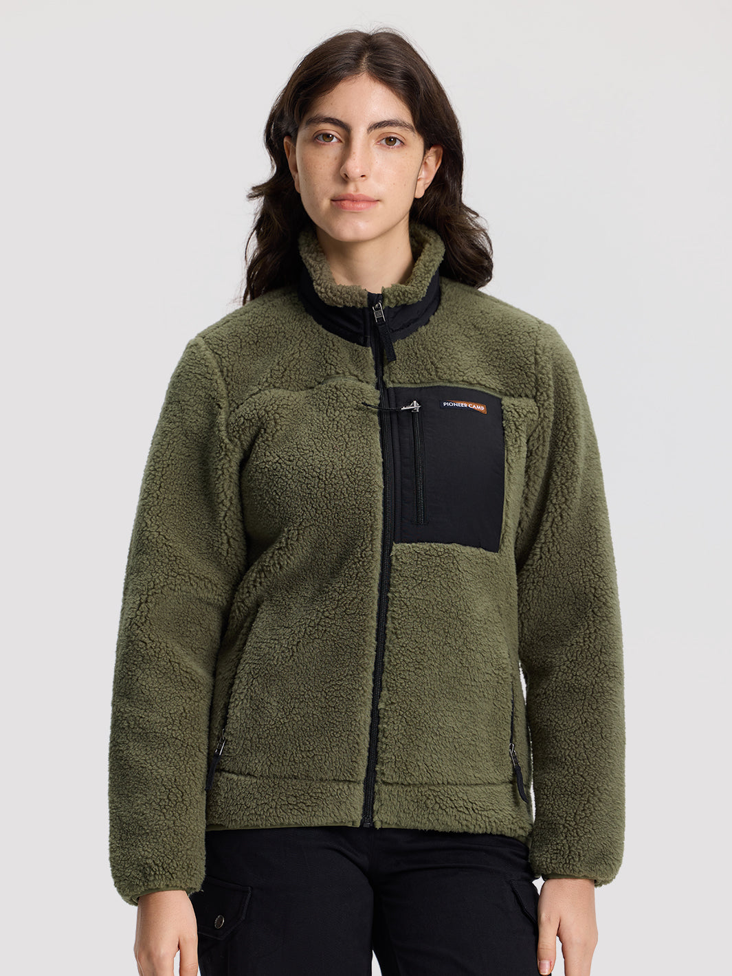 Women's Cozy Sherpa Fleece Jacket PIONEER CAMP