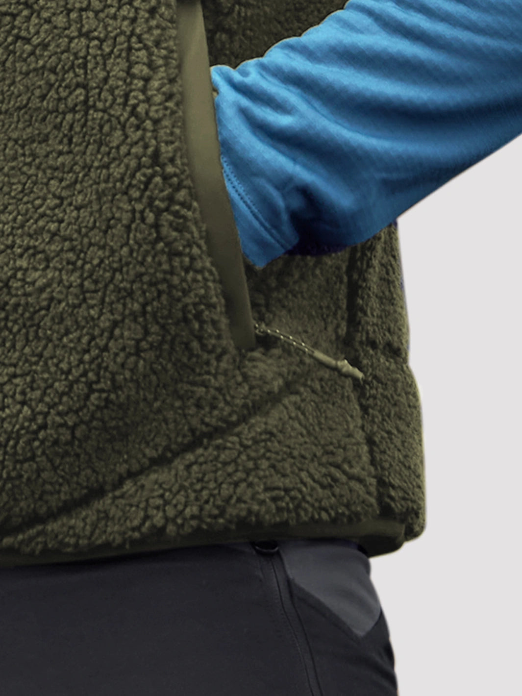 Men's 550g Sherpa Fleece Full-Zip Winter Vest