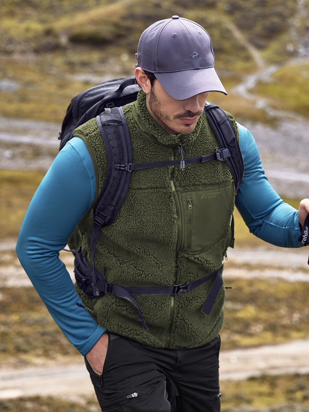 Men's 550g Sherpa Fleece Full-Zip Winter Vest
