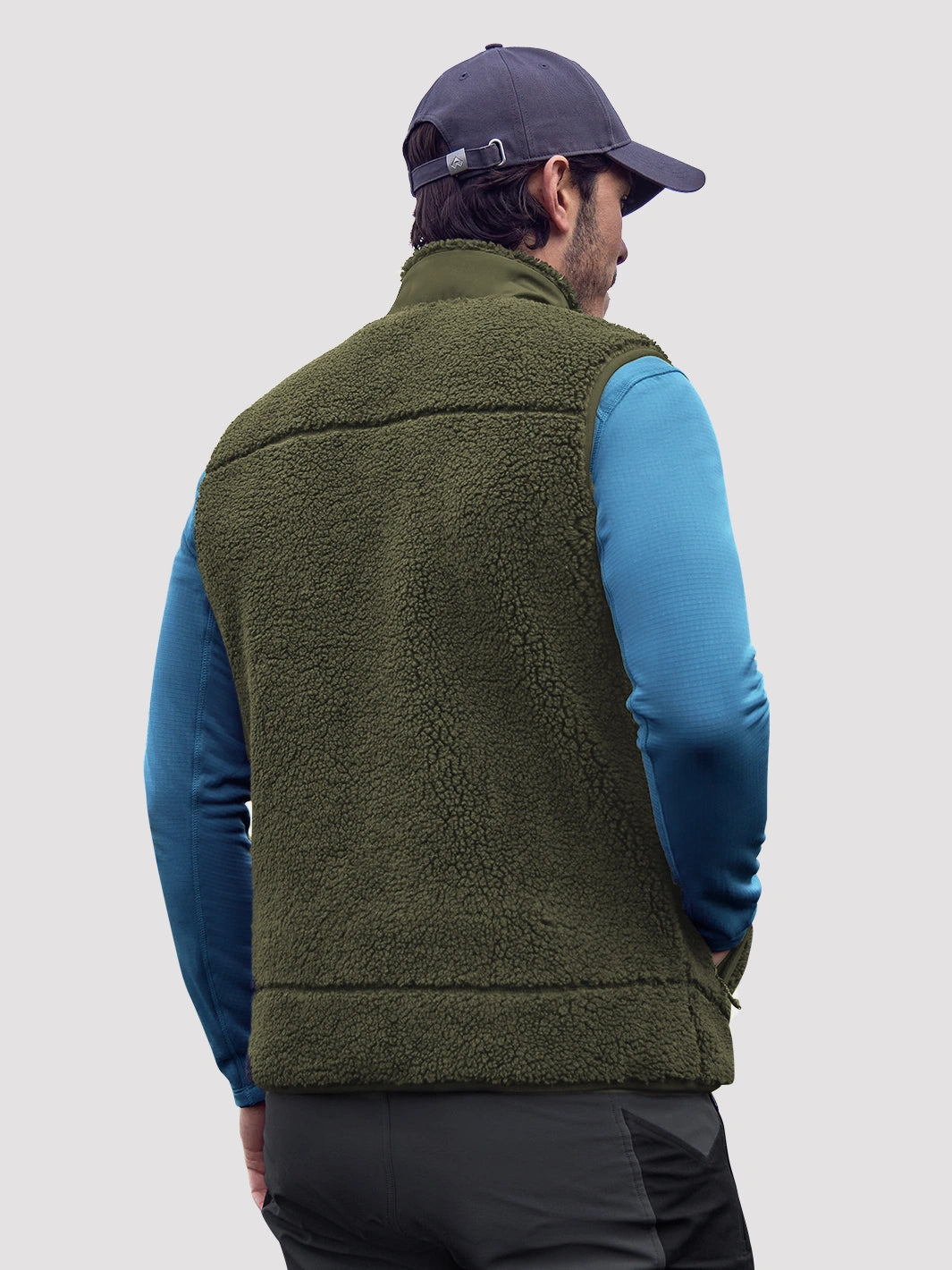 Men's 550g Sherpa Fleece Full-Zip Winter Vest
