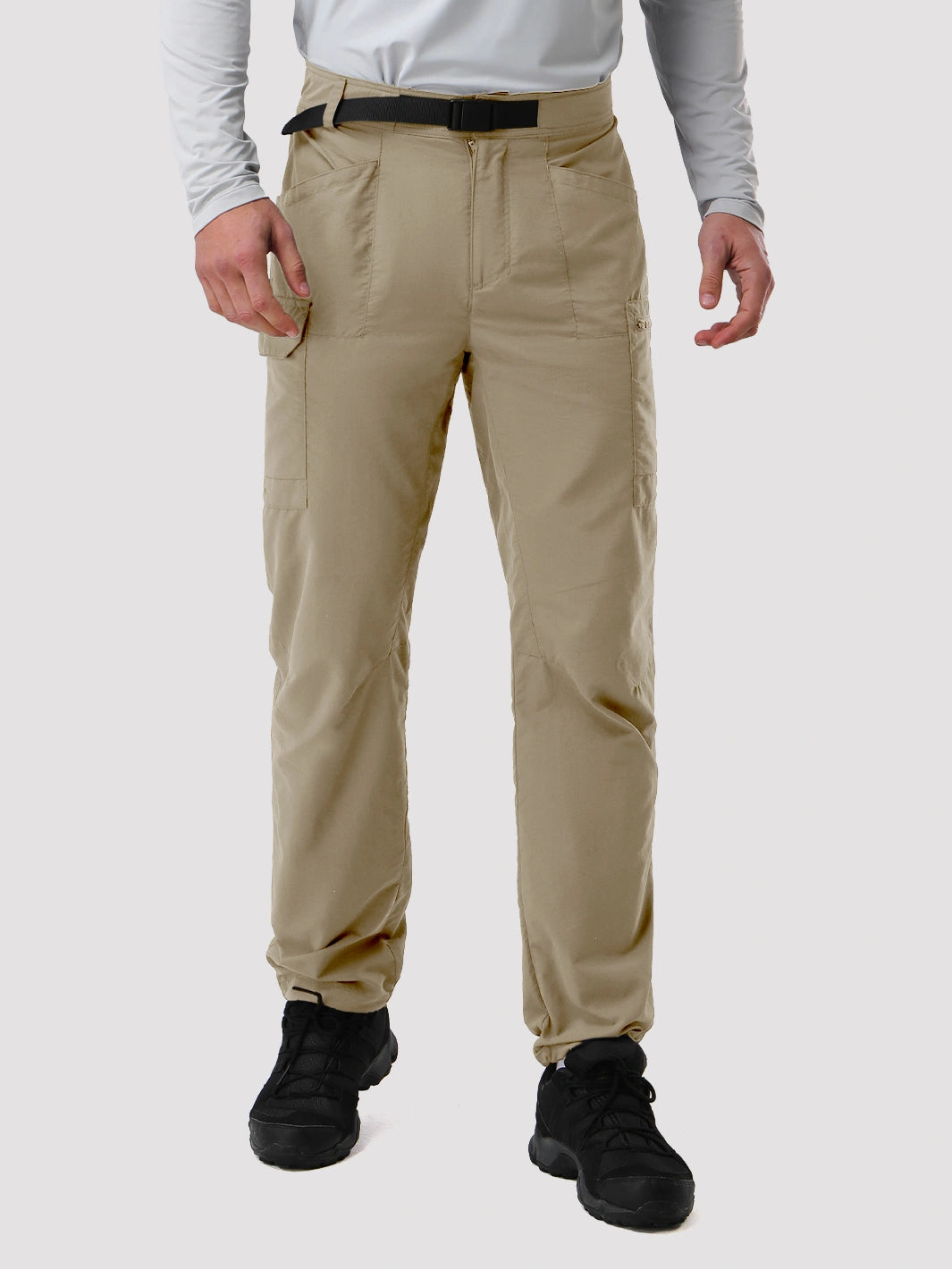 Men's Lightweight Quick-Dry Cargo Pants with Belt