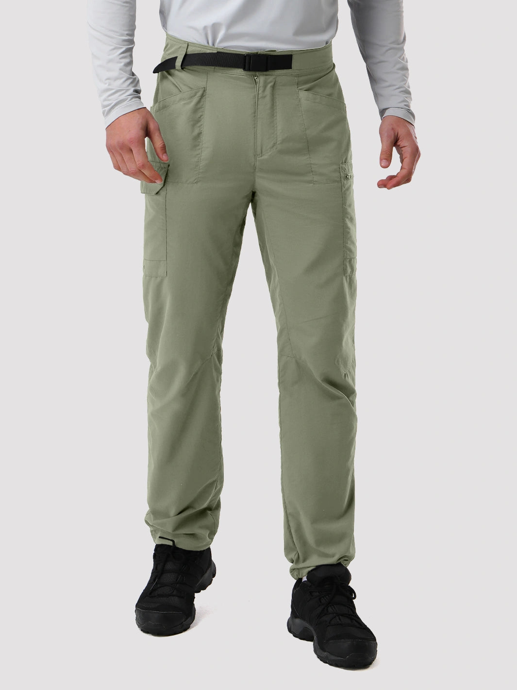 Men's Lightweight Quick-Dry Cargo Pants with Belt