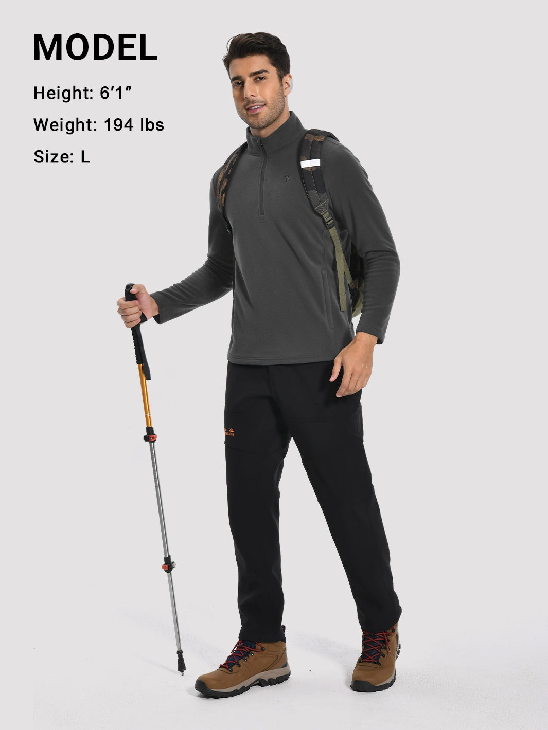 Men's Anti-Static Quarter-Zip Fleece Pullover