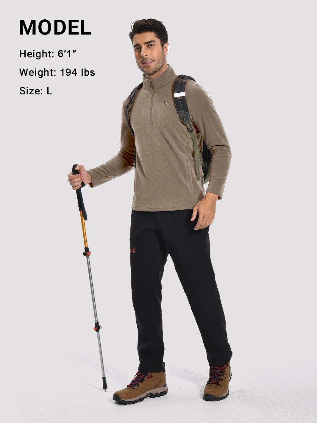 Men's Anti-Static Quarter-Zip Fleece Pullover