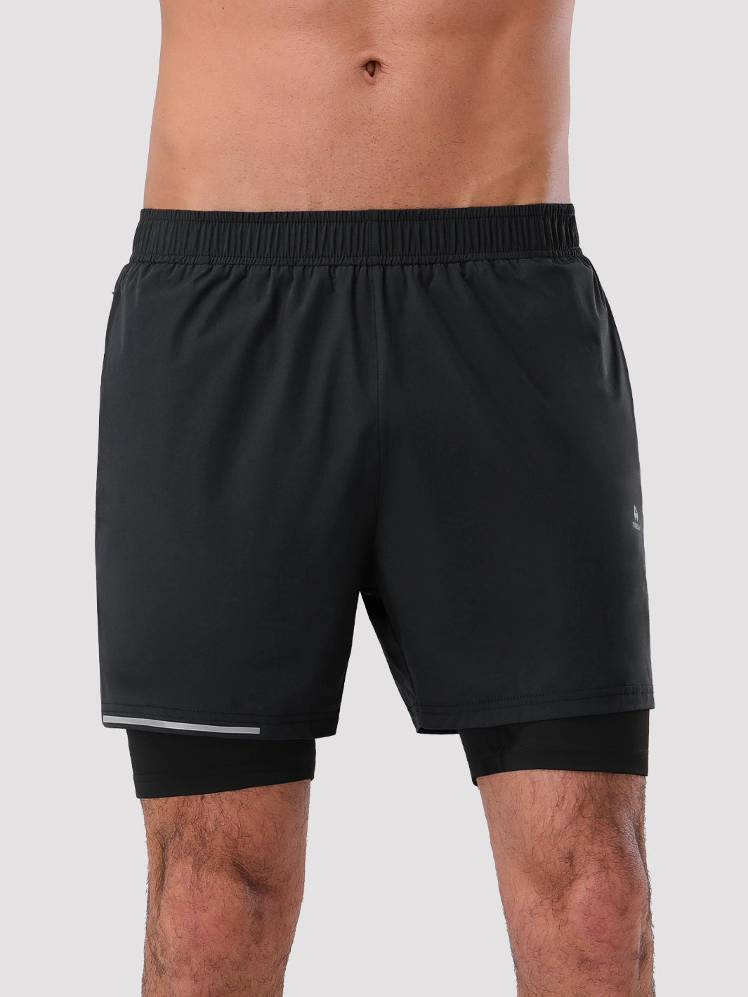 Men's 5‘’ 2-in-1 Running Shorts with Zipper Pockets