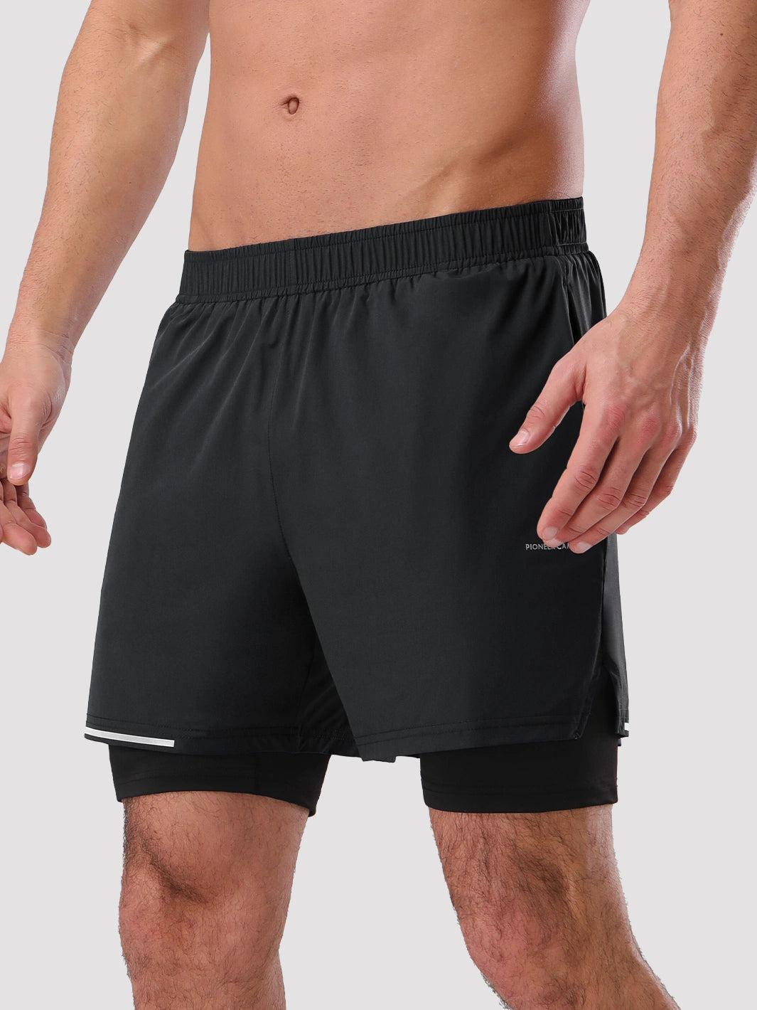 Men's 5‘’ 2-in-1 Running Shorts with Zipper Pockets
