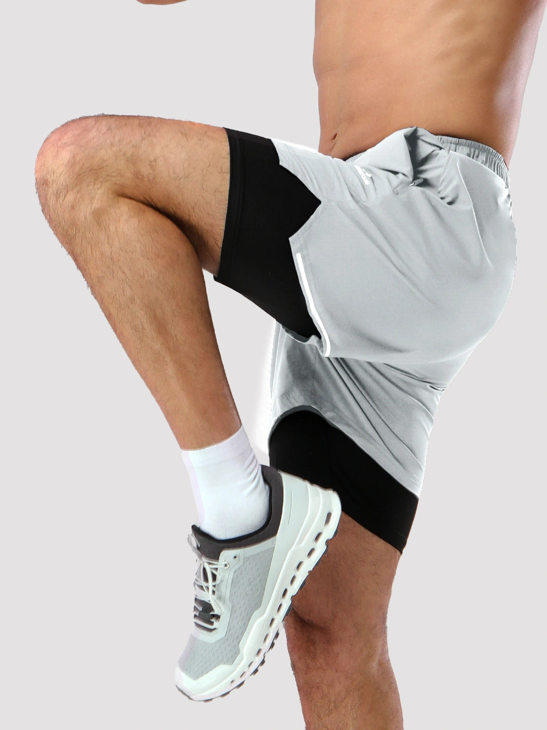 Men's 5‘’ 2-in-1 Running Shorts with Zipper Pockets