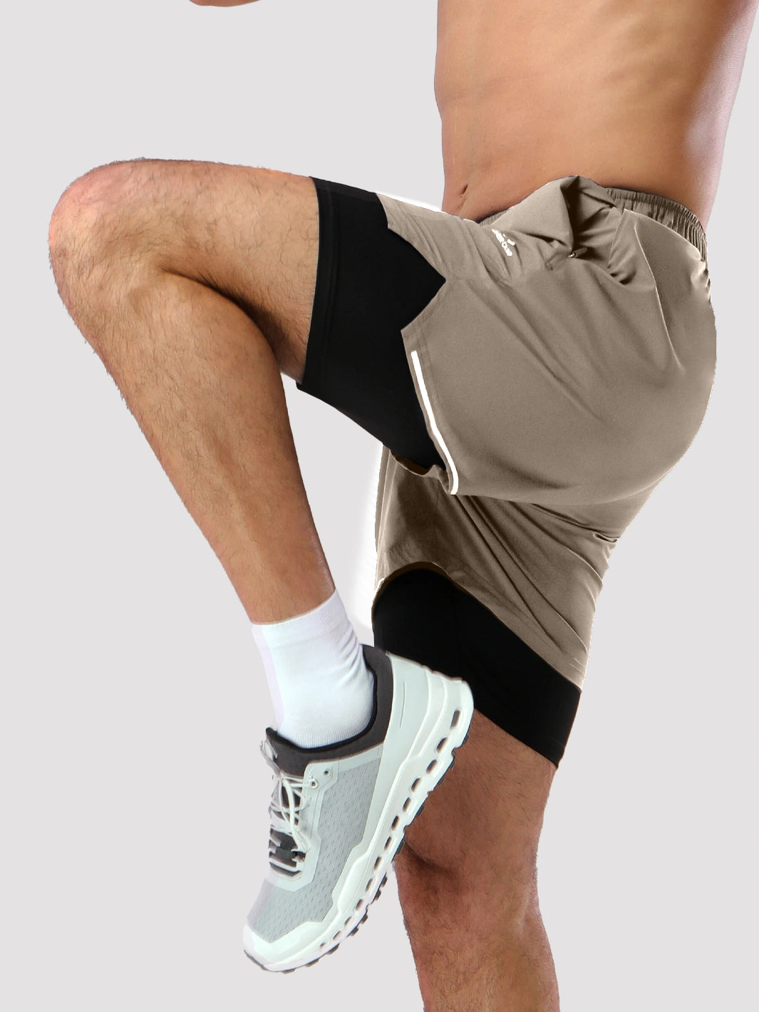 Men's 5‘’ 2-in-1 Running Shorts with Zipper Pockets