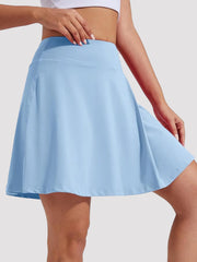 Women's UPF 50+ High-Waist Pleated Tennis Skirt with Built-In Shorts PIONEER CAMP