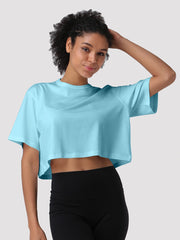 Damen Oversized Crop Sport-T-Shirt