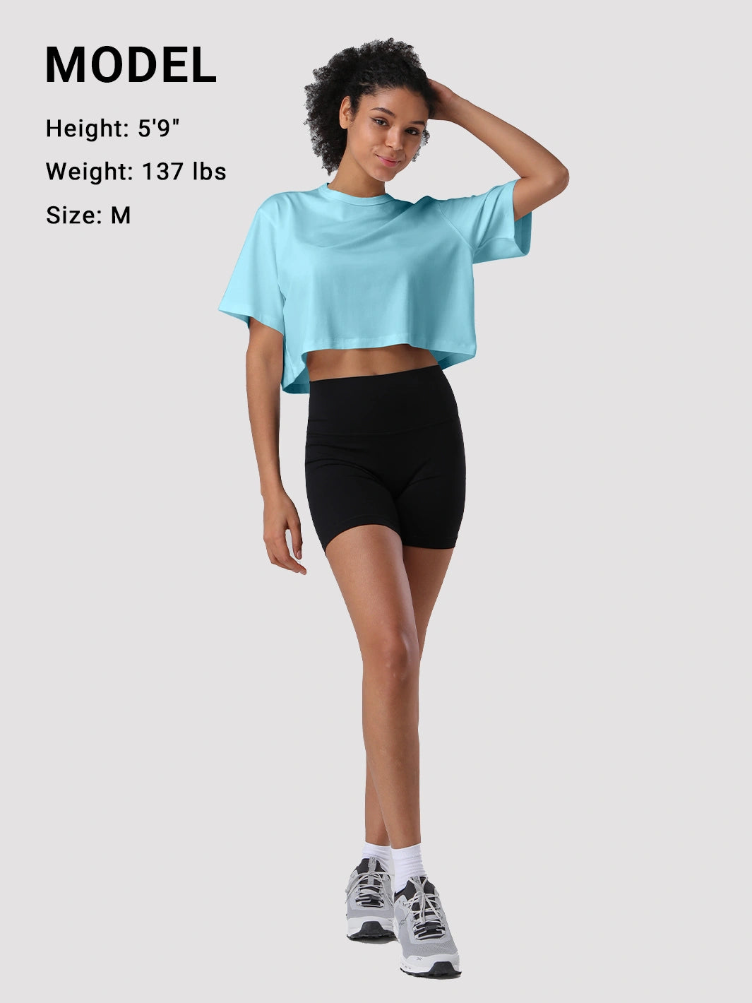 Damen Oversized Crop Sport-T-Shirt