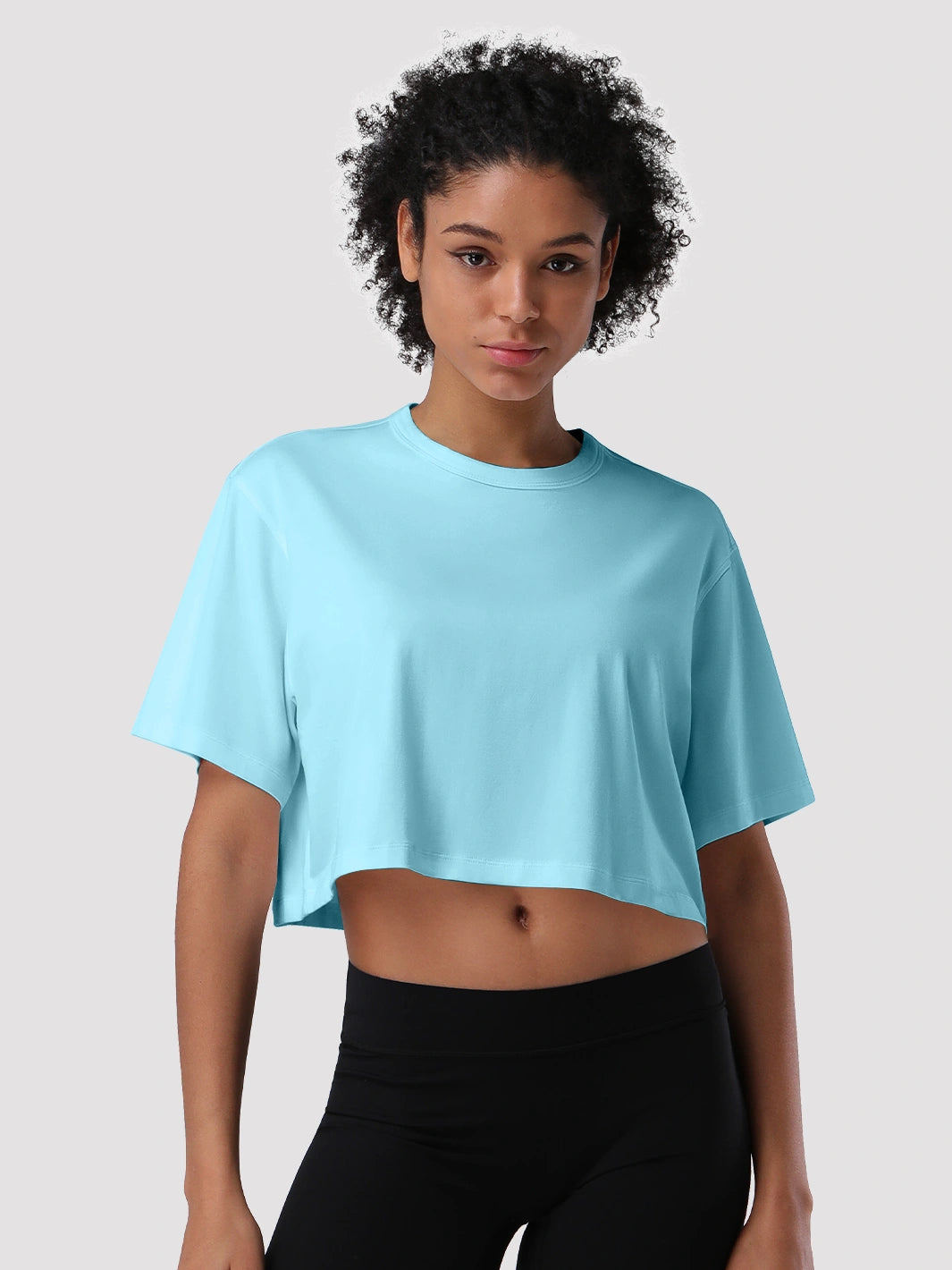 Damen Oversized Crop Sport-T-Shirt
