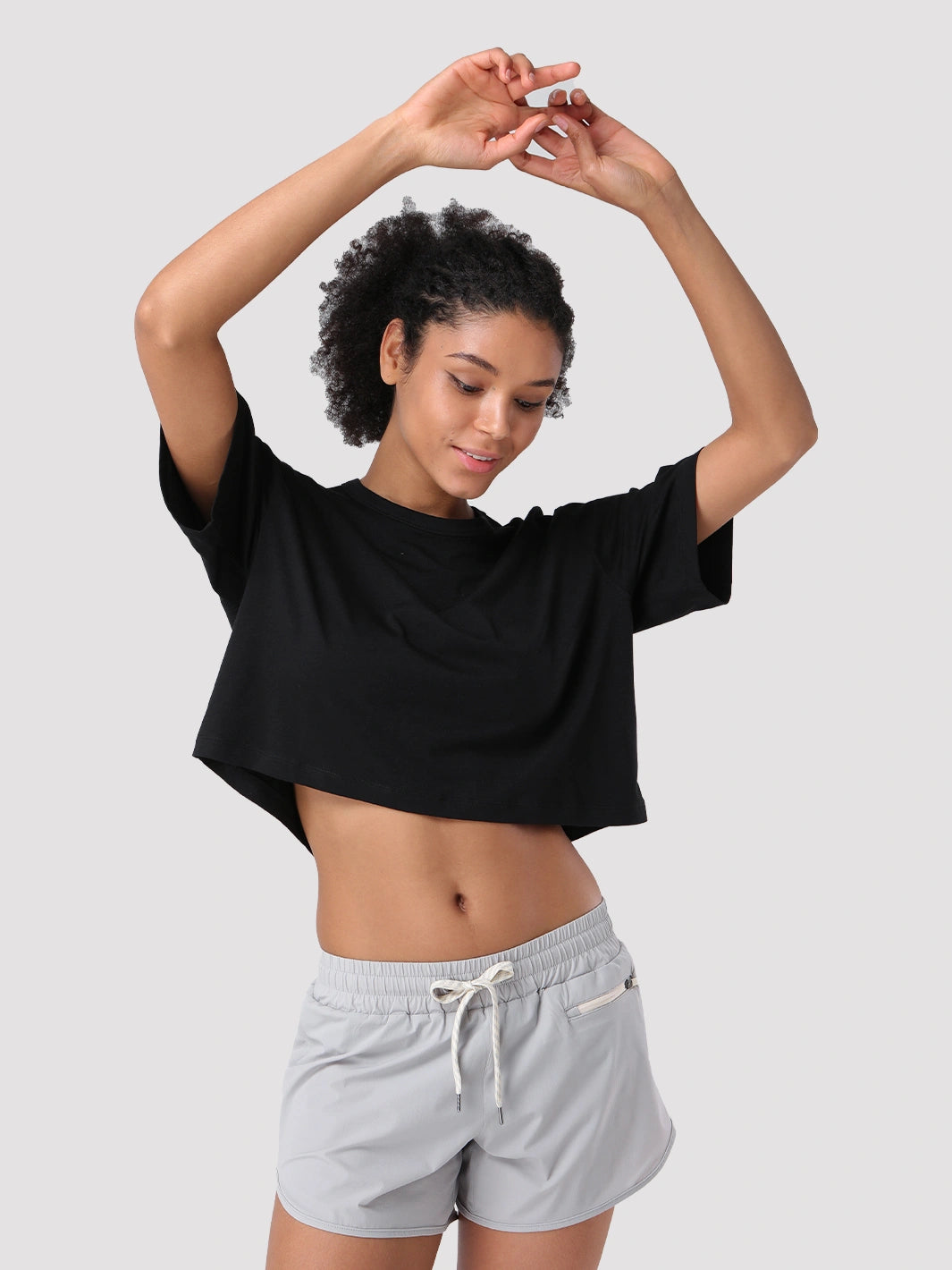 Damen Oversized Crop Sport-T-Shirt