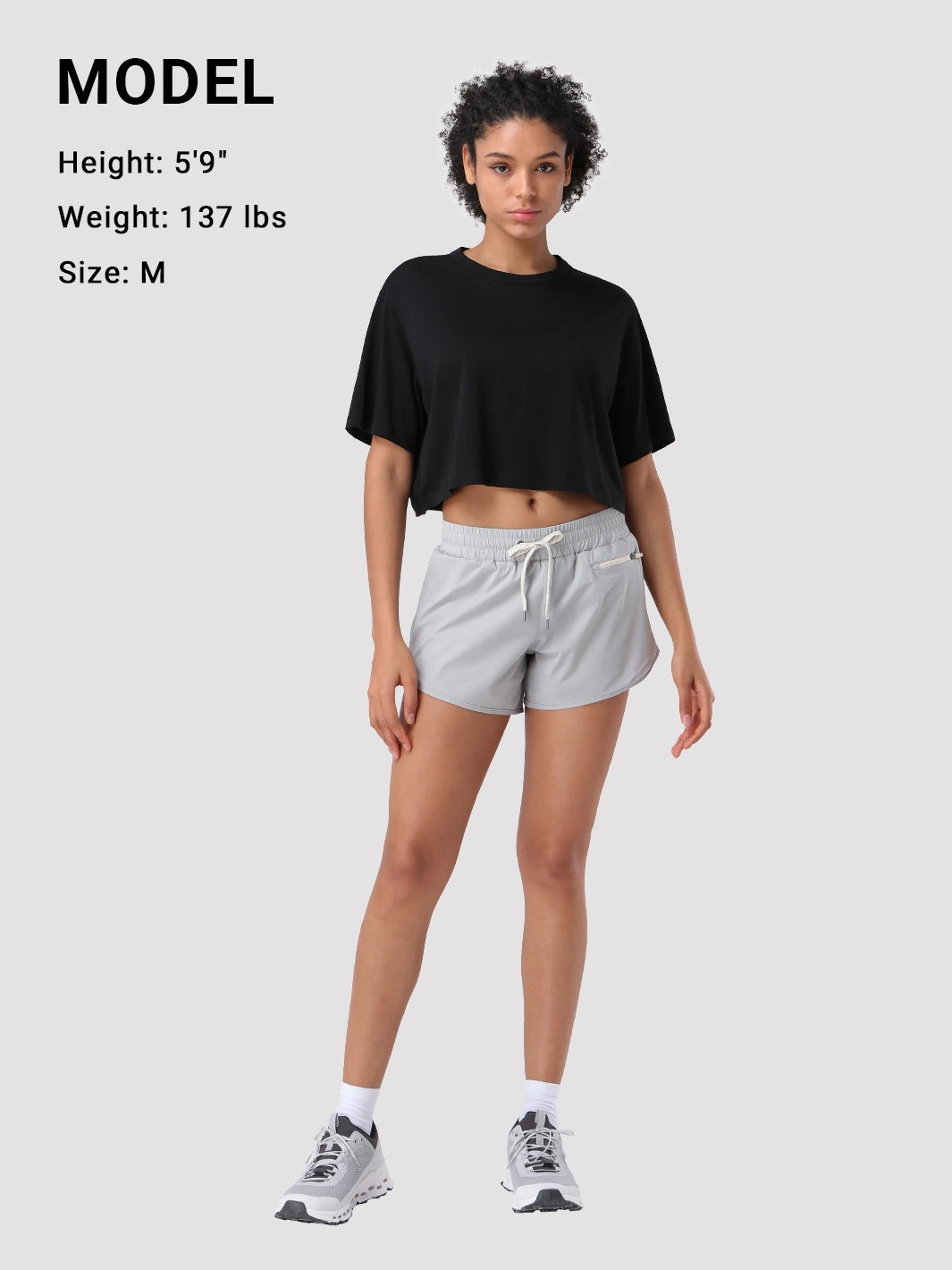 Damen Oversized Crop Sport-T-Shirt