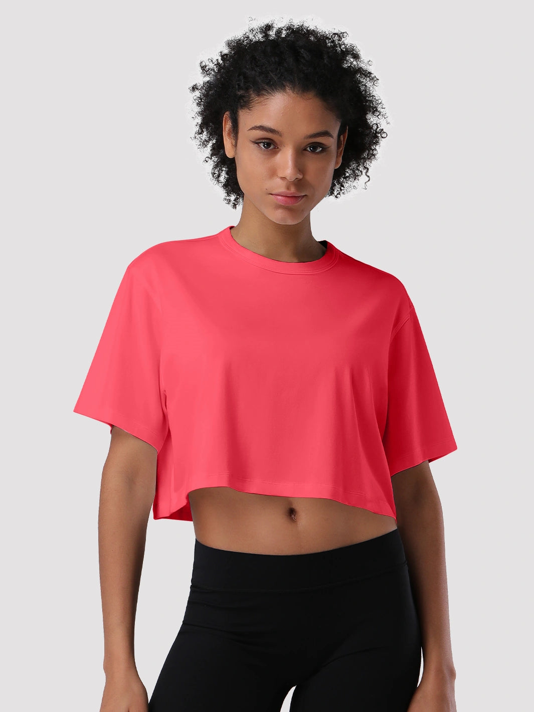 Damen Oversized Crop Sport-T-Shirt