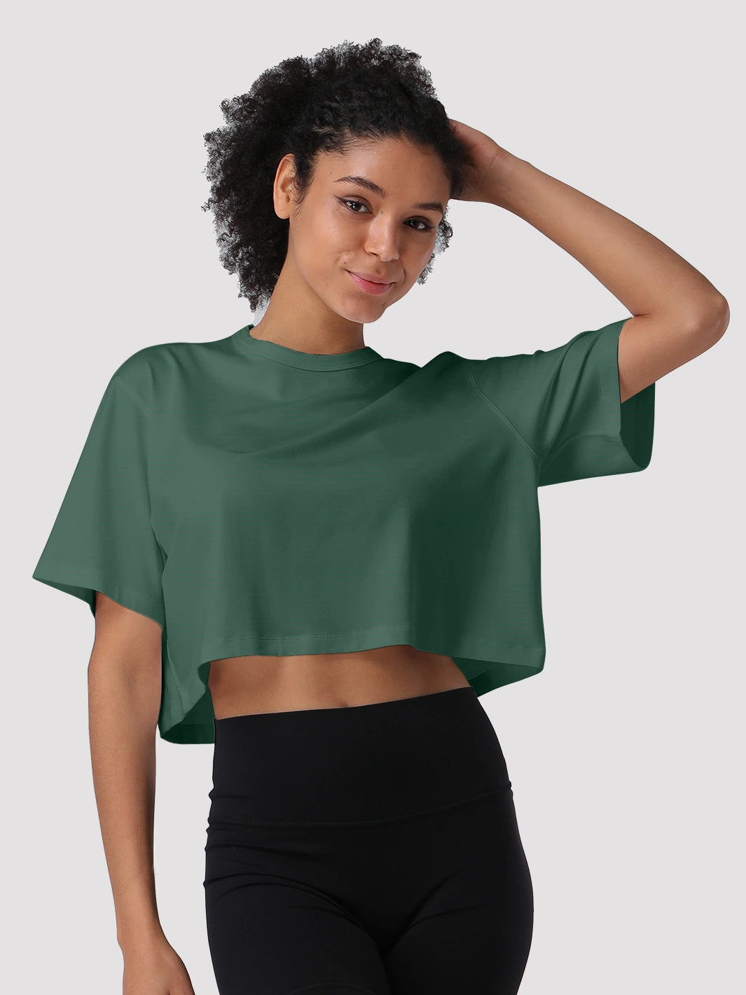 Damen Oversized Crop Sport-T-Shirt