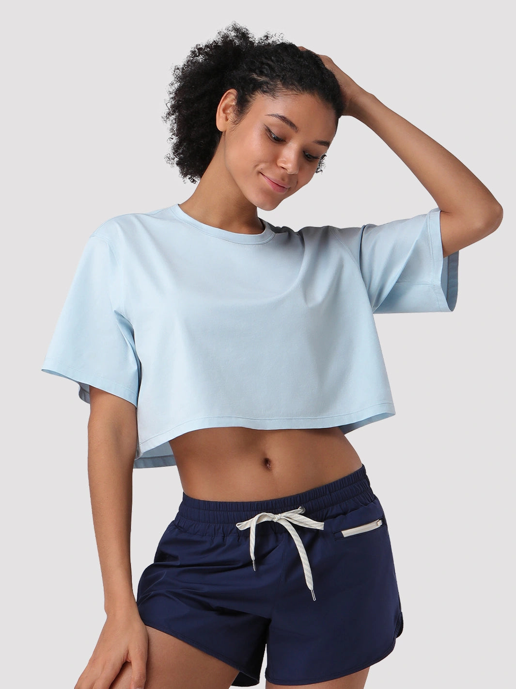 Damen Oversized Crop Sport-T-Shirt