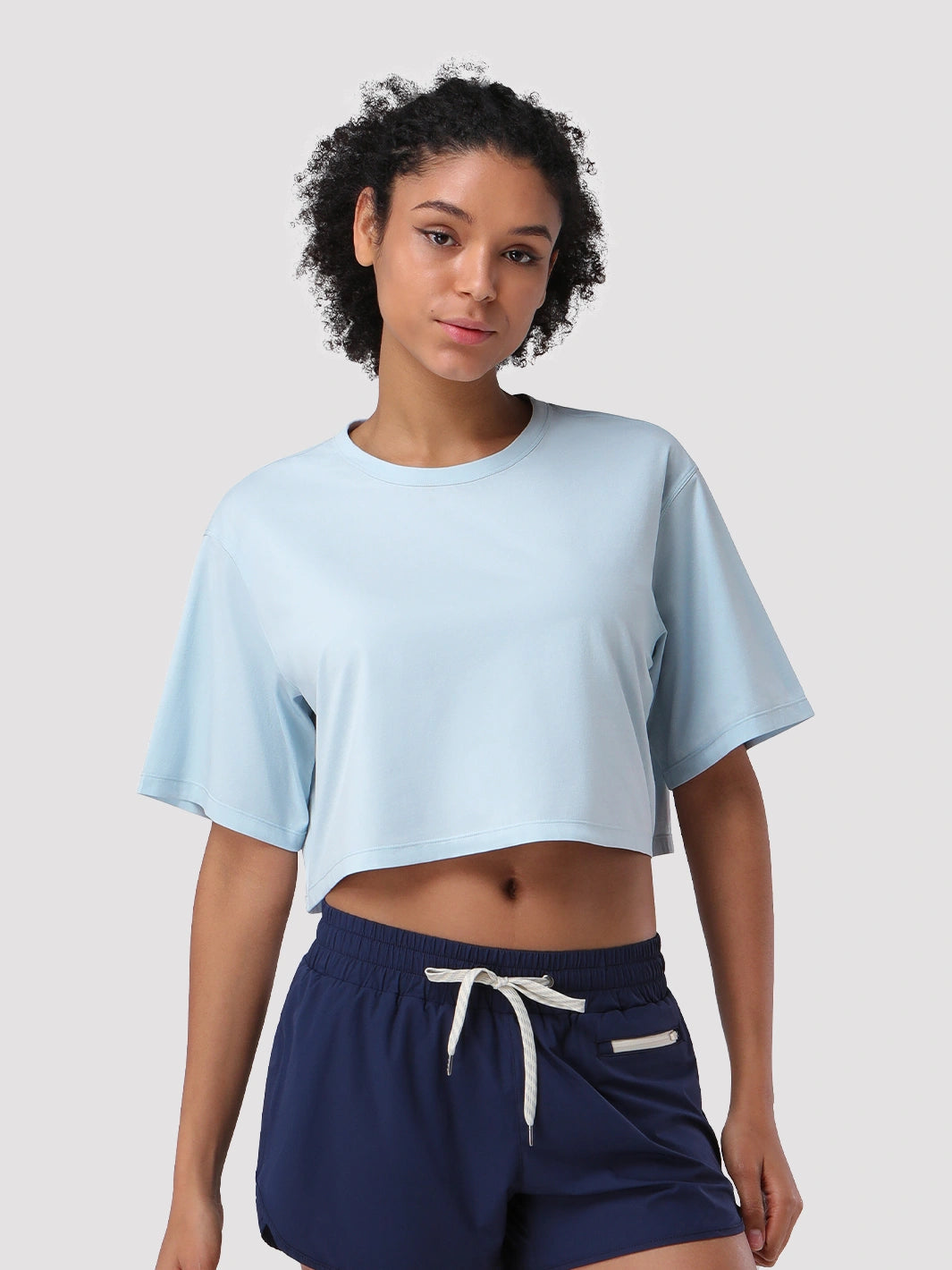 Women's Oversized Crop Workout Tee