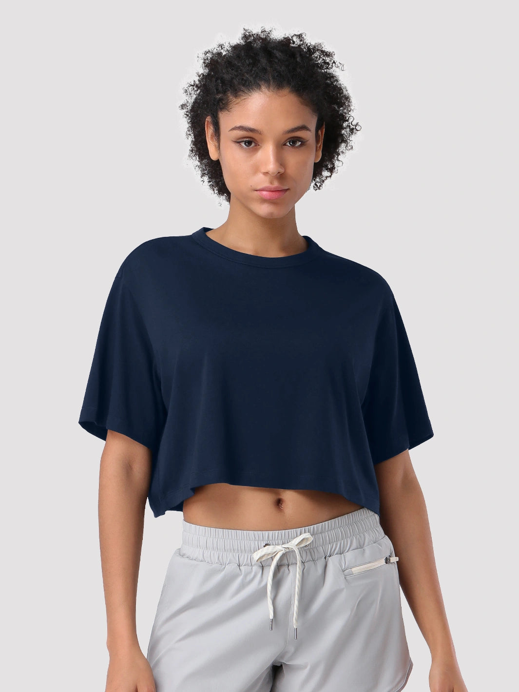 Damen Oversized Crop Sport-T-Shirt