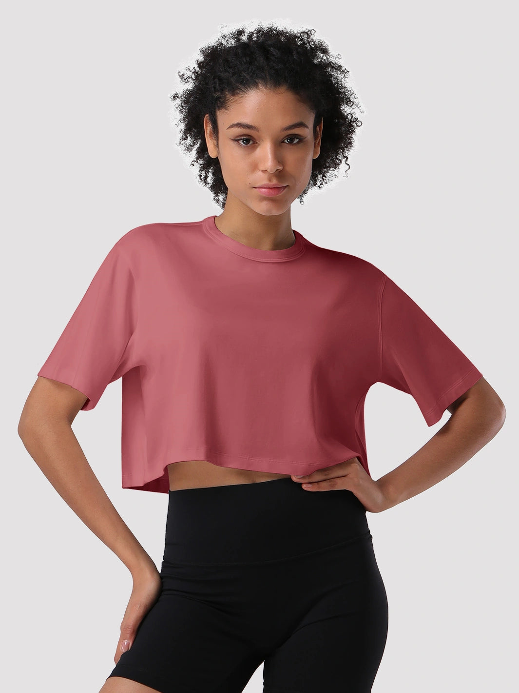 Damen Oversized Crop Sport-T-Shirt