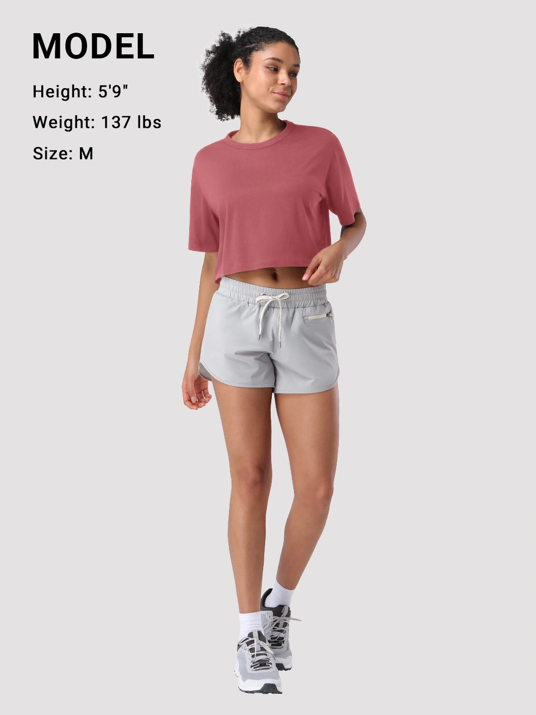 Damen Oversized Crop Sport-T-Shirt