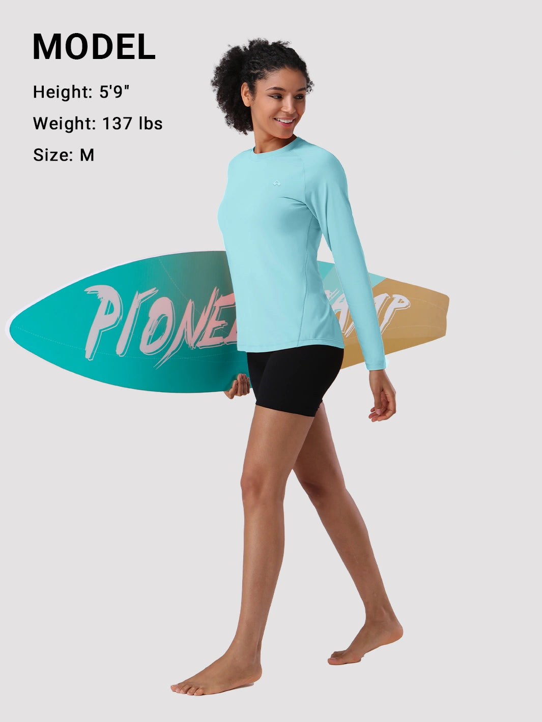 Damen UPF 50+ Langarm-Sonnenschutzshirt