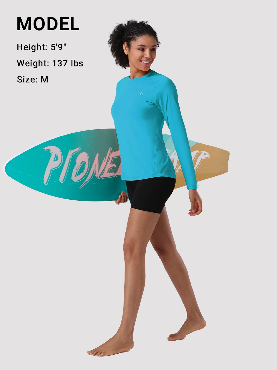 Damen UPF 50+ Langarm-Sonnenschutzshirt