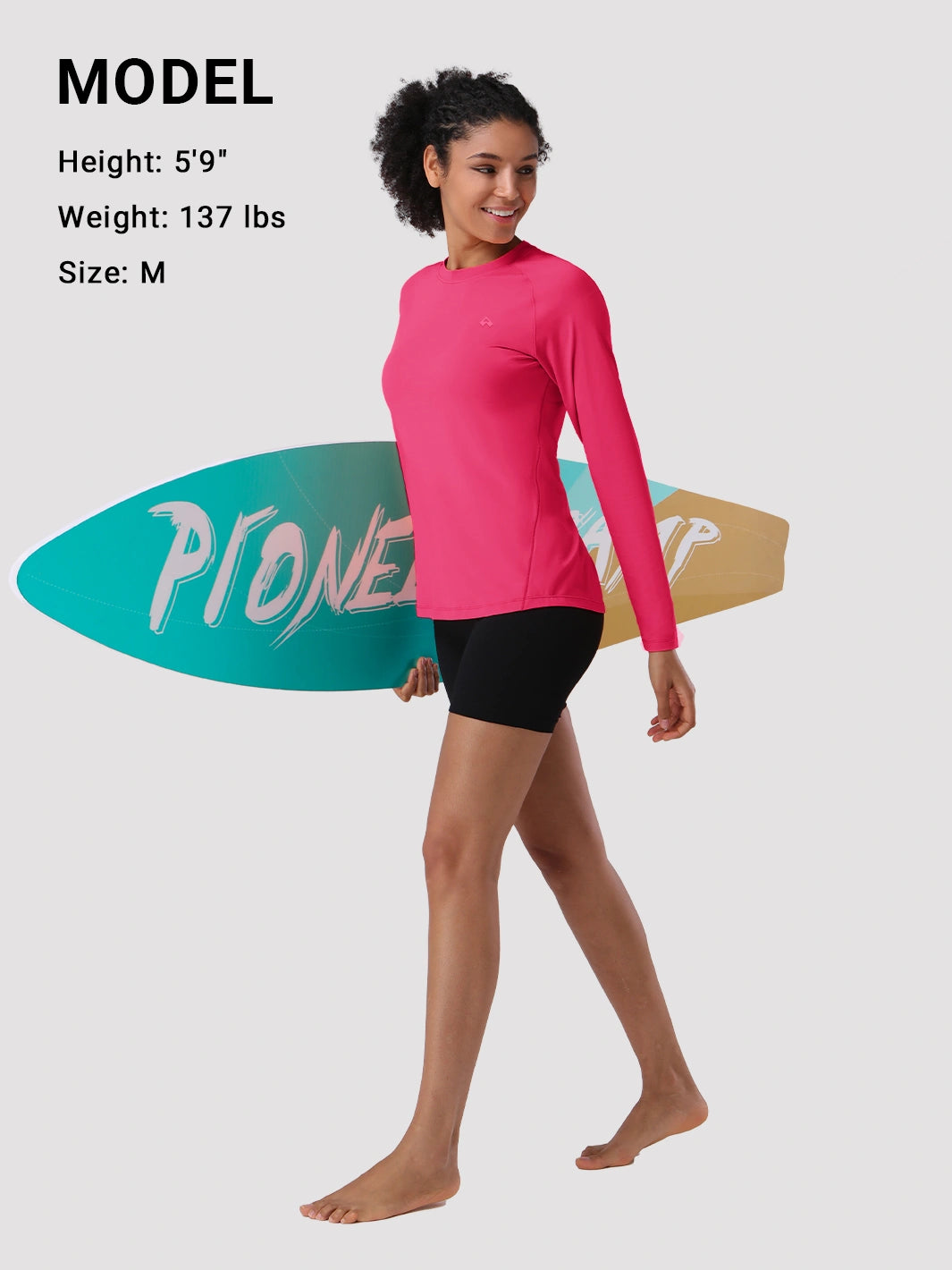 Damen UPF 50+ Langarm-Sonnenschutzshirt