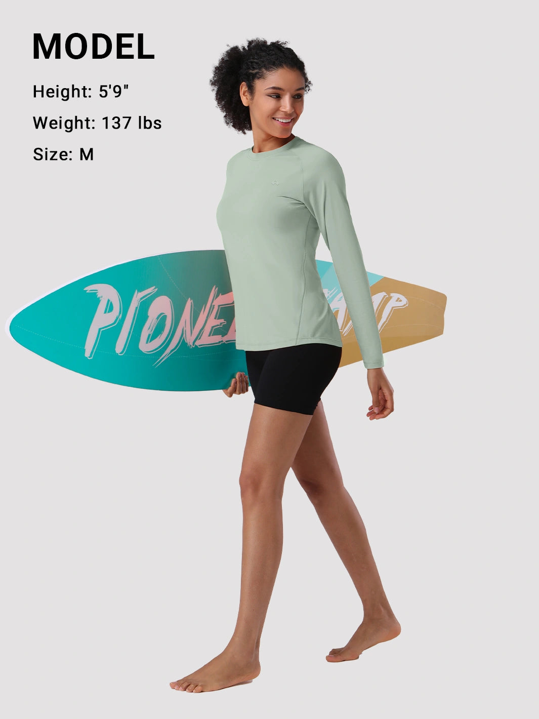 Damen UPF 50+ Langarm-Sonnenschutzshirt