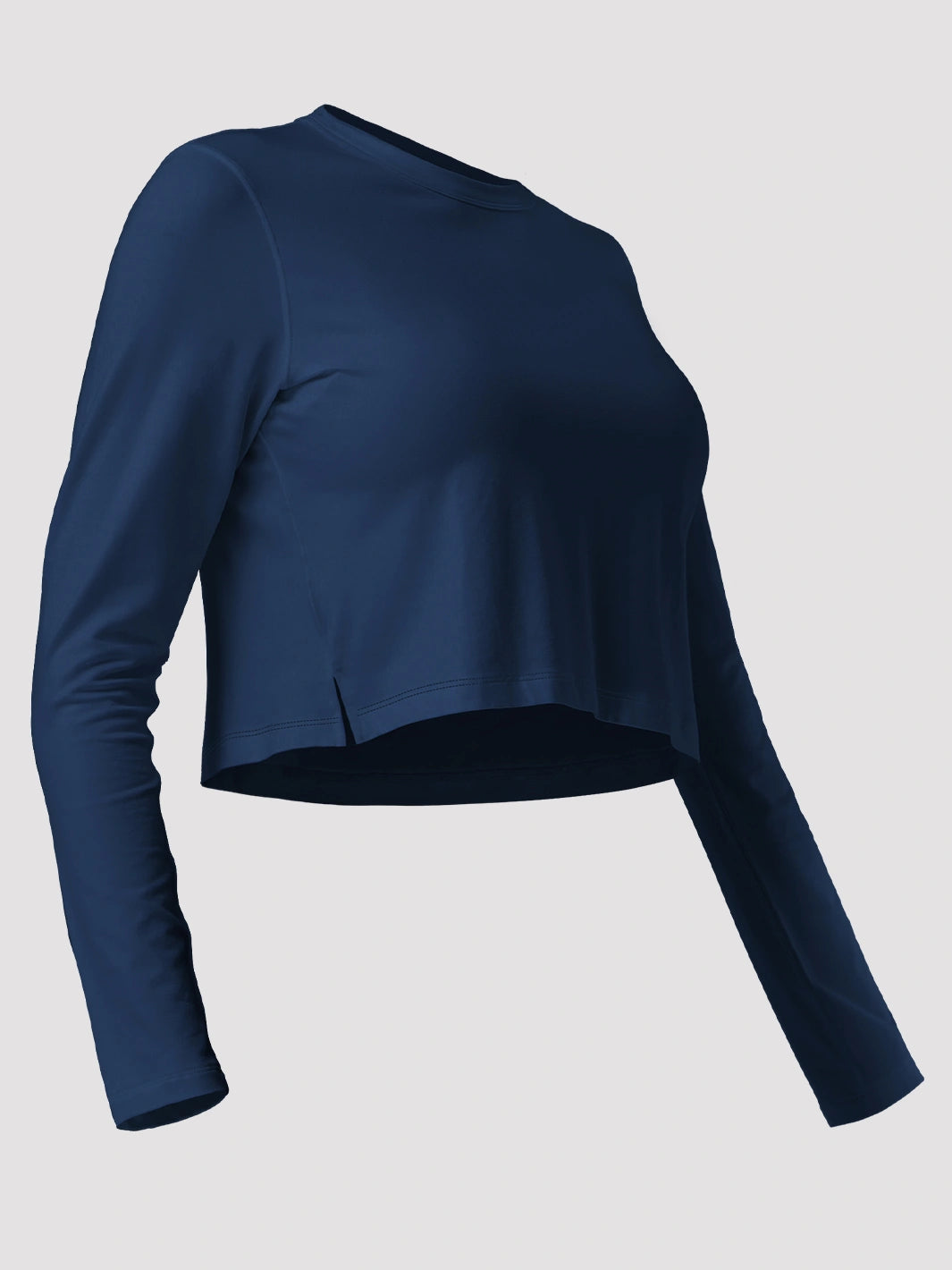 Top a manica lunga cropped e comodo da donna