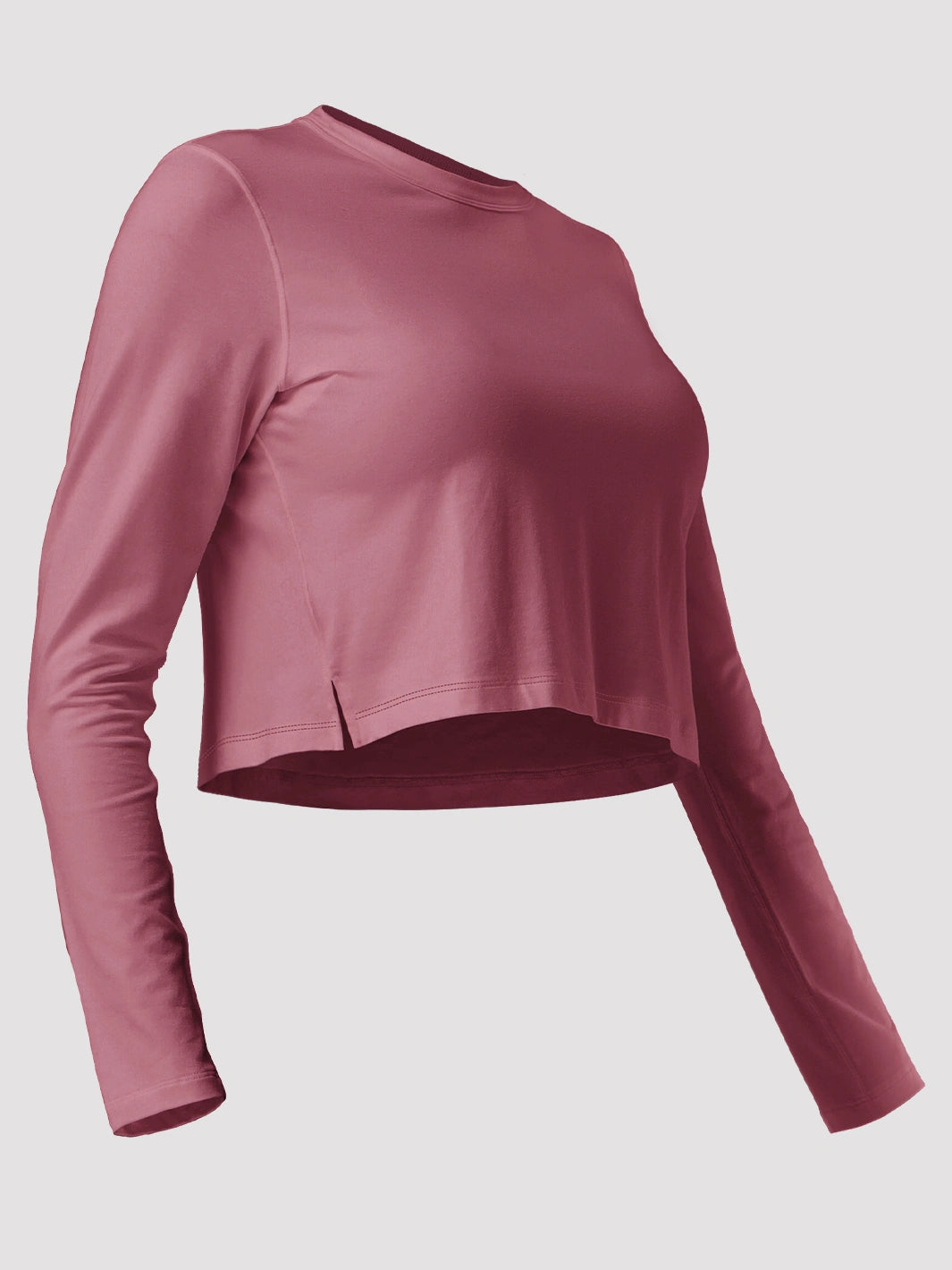 Top a manica lunga cropped e comodo da donna