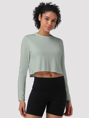 Women's Relaxed Cropped Long Sleeve Top PIONEER CAMP