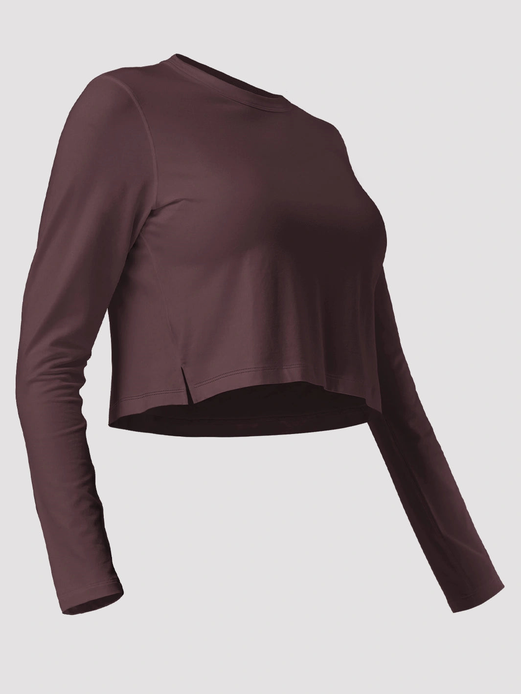 Top a manica lunga cropped e comodo da donna