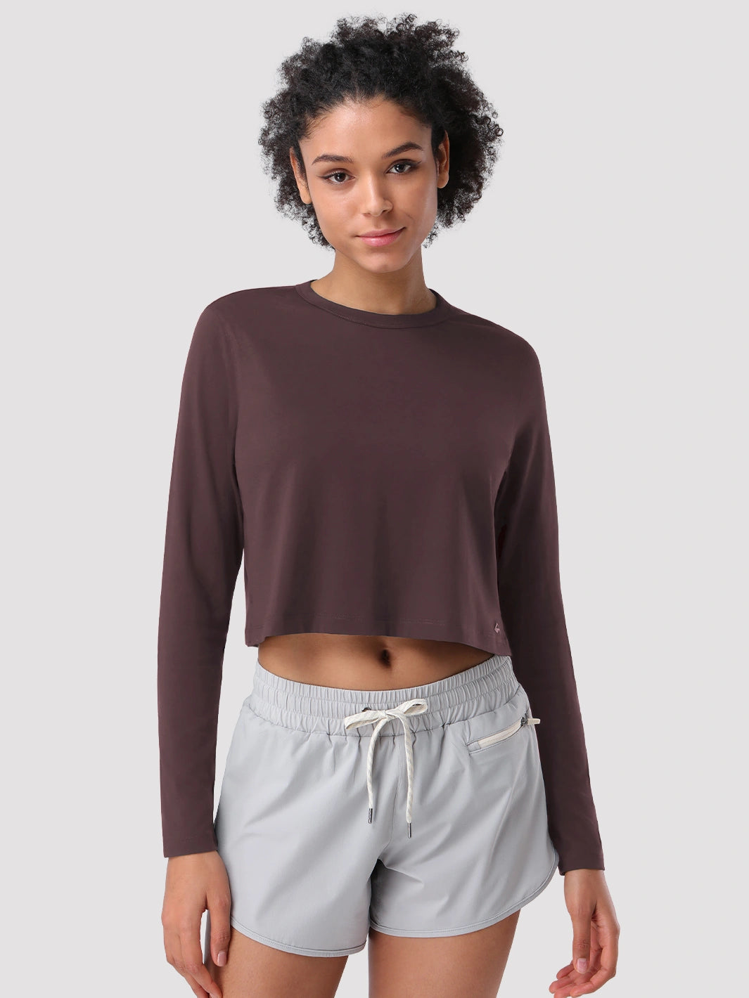 Women's Relaxed Cropped Long Sleeve Top