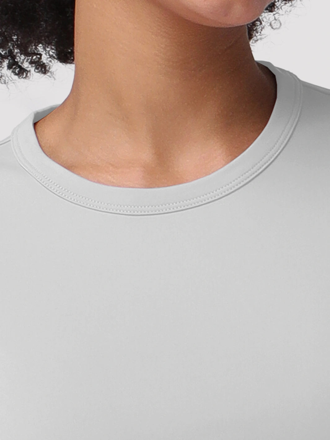 Camiseta de protección solar UPF 50+ con dobladillo alto-bajo para mujer