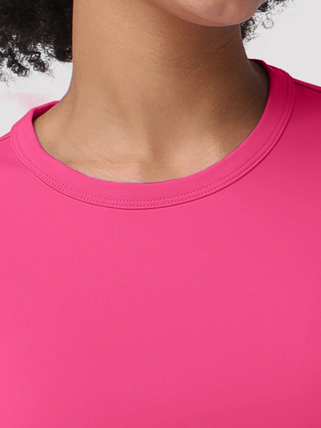 Camiseta de protección solar UPF 50+ con dobladillo alto-bajo para mujer