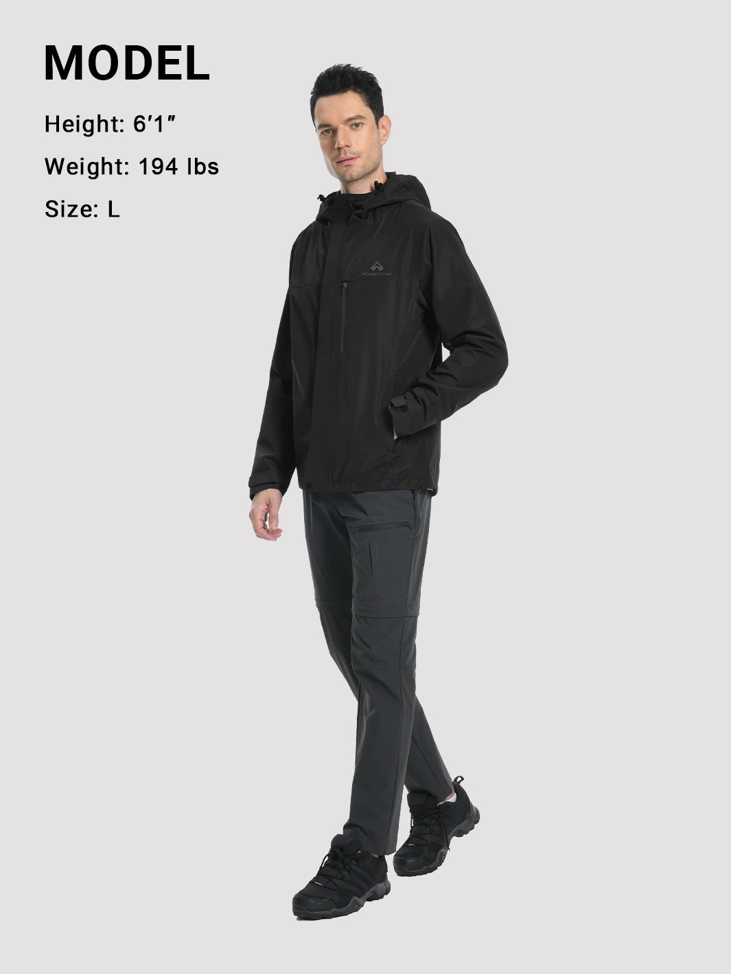 Veste de pluie imperméable et respirante pour hommes
