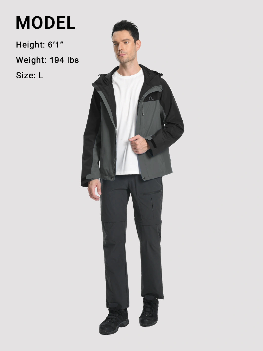 Veste de pluie imperméable et respirante pour hommes