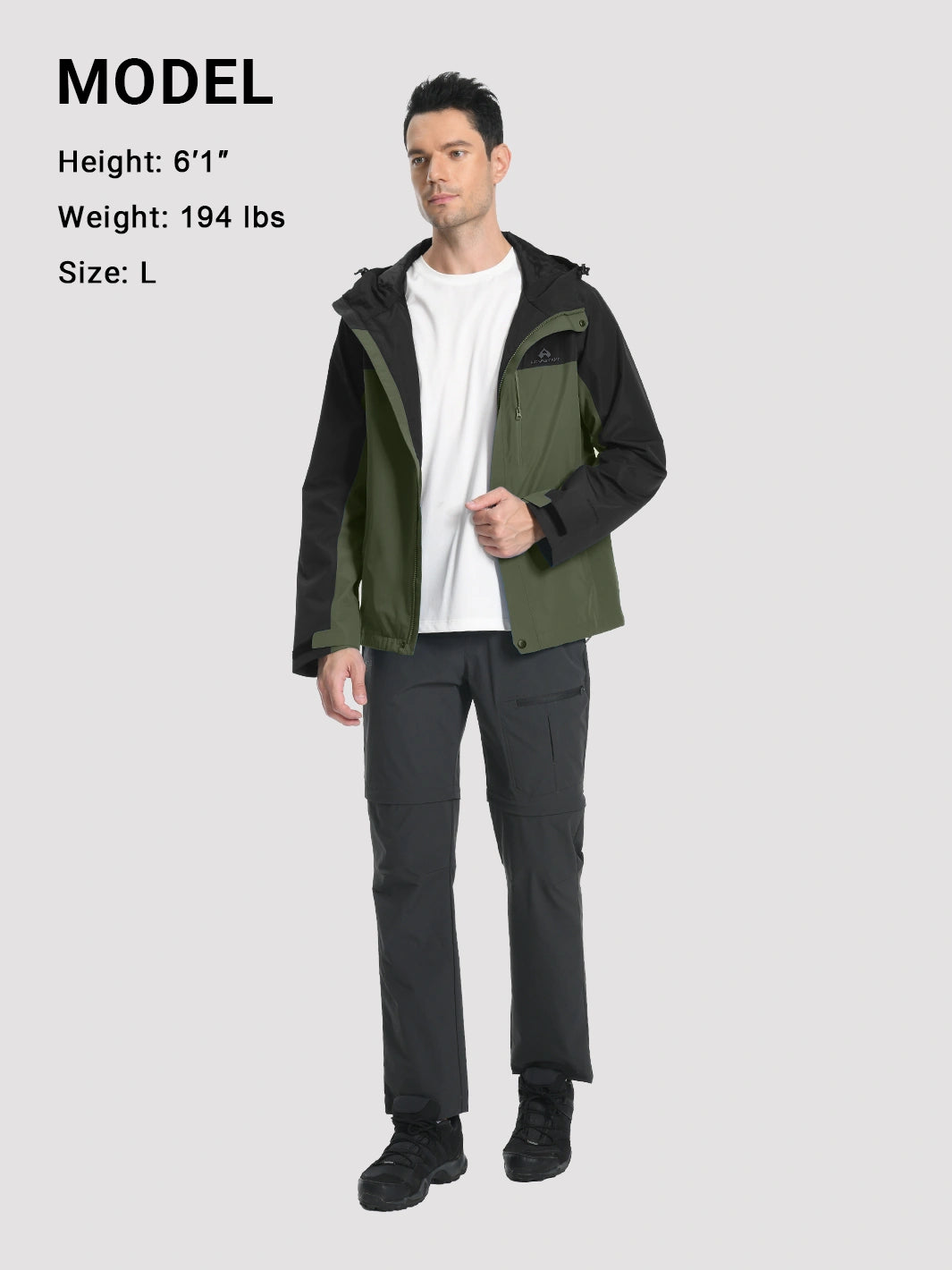 Veste de pluie imperméable et respirante pour hommes