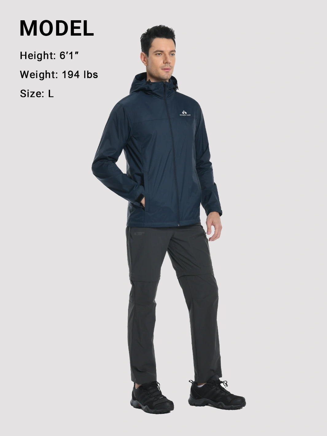 Men's Packable Lightweight Rain Jacket