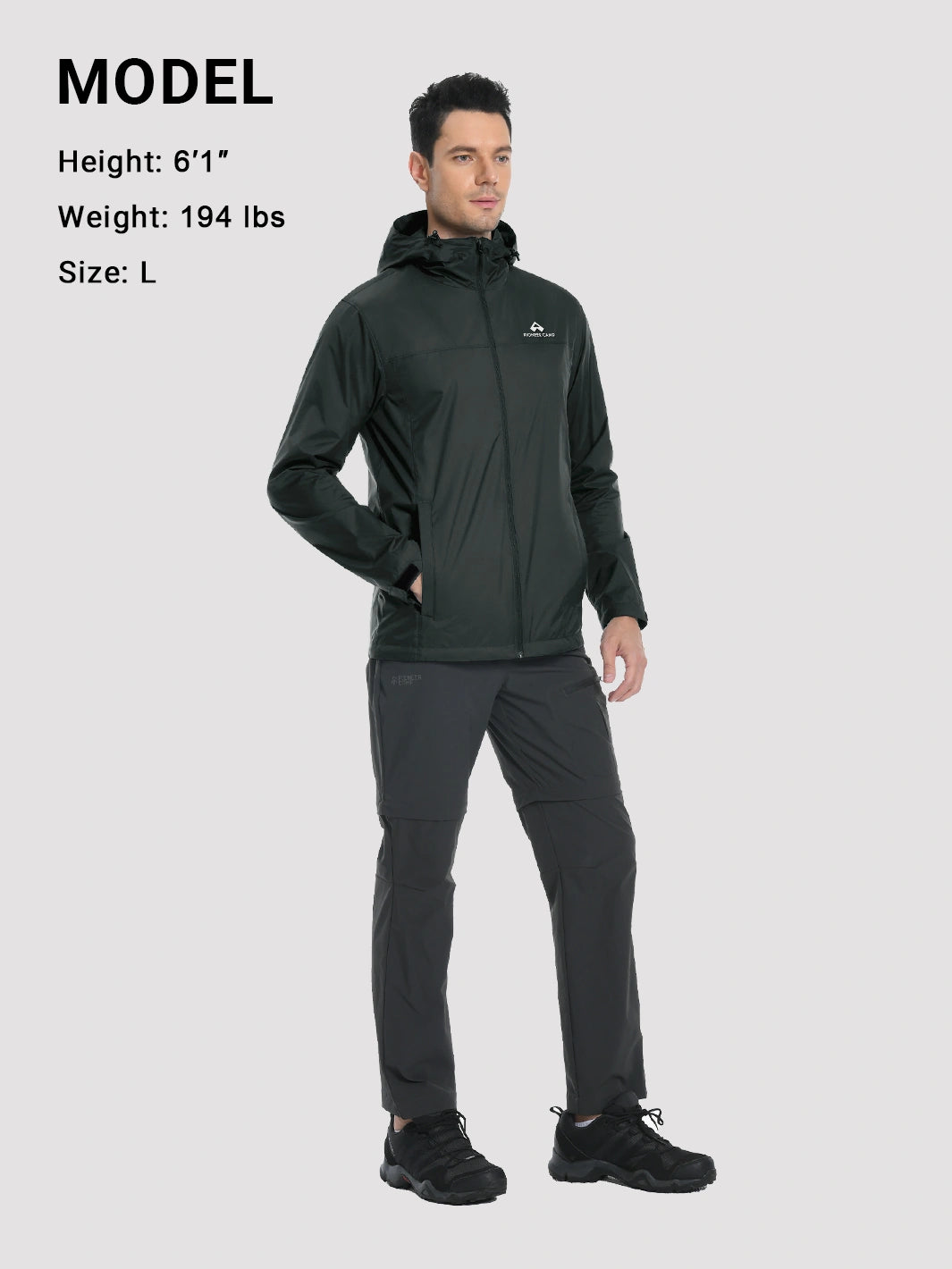Men's Packable Lightweight Rain Jacket